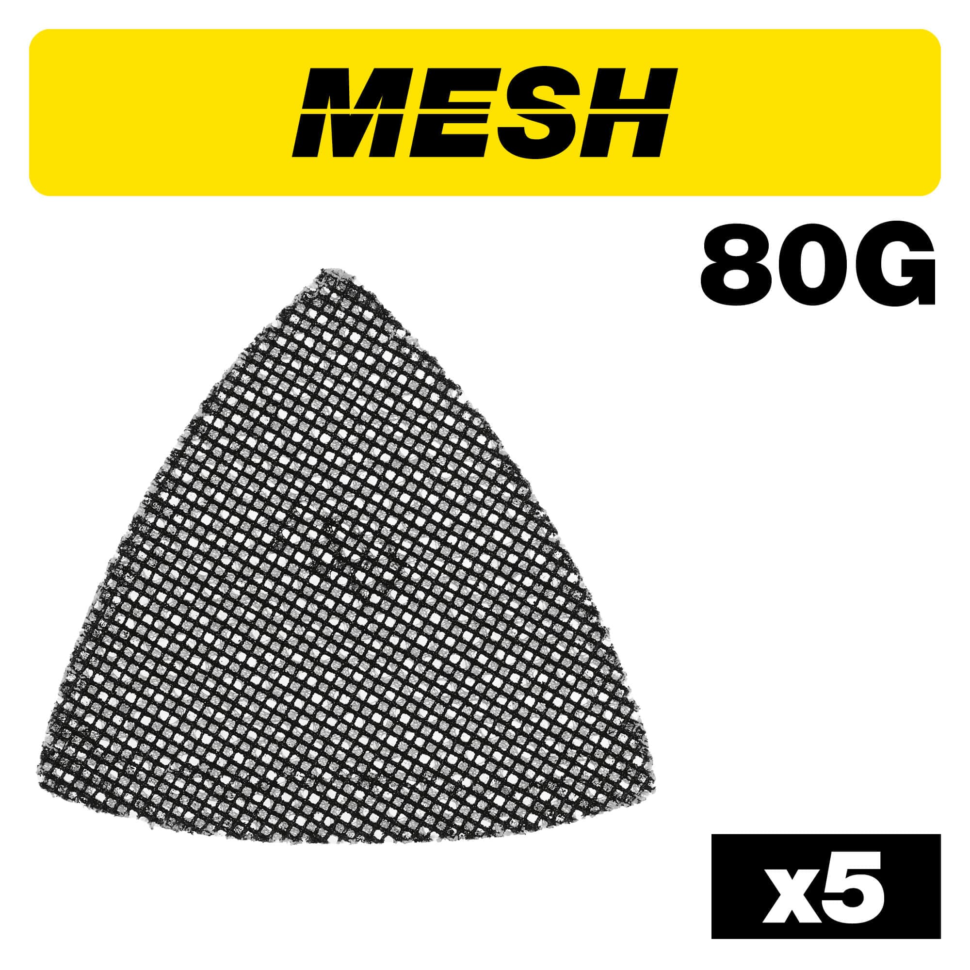 Trend Mesh Delta Sanding Sheet 5Pc 93Mm 80 Grit Pk 1 AB/OSC/80M