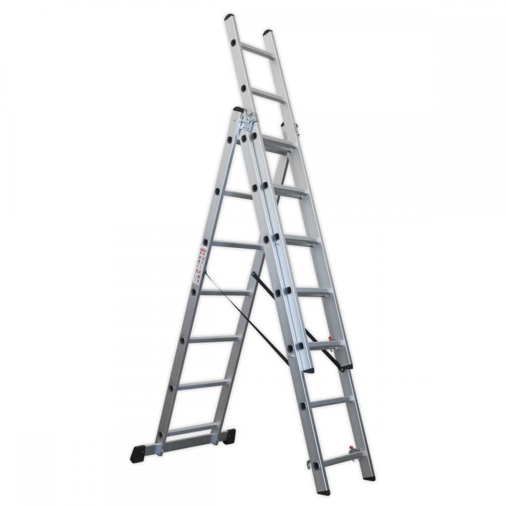 Sealey ACL307 Aluminium Extension Combination Ladder 3X7 En 131