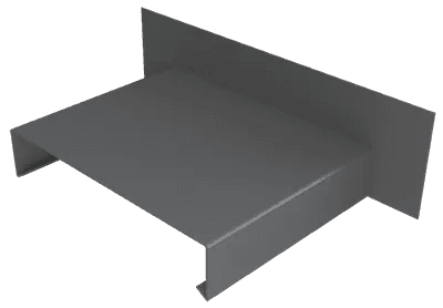 Aluminium Coping Upstand for 301-350mm Wall - 410mm Anthracite Grey (7016 Matt)