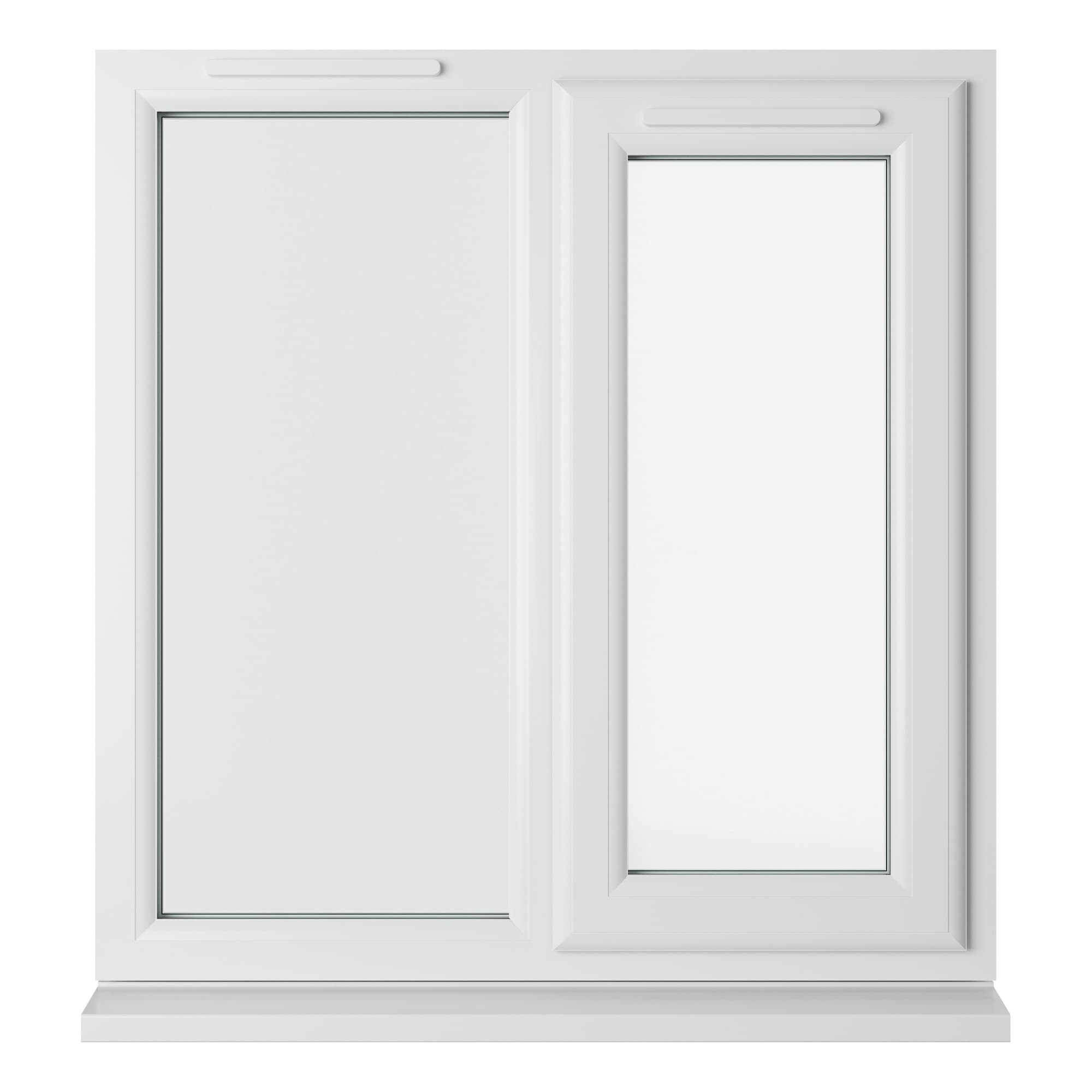 Crystal Triple Glazed uPVC Window White Right Hung 905mm x 965mm Clear