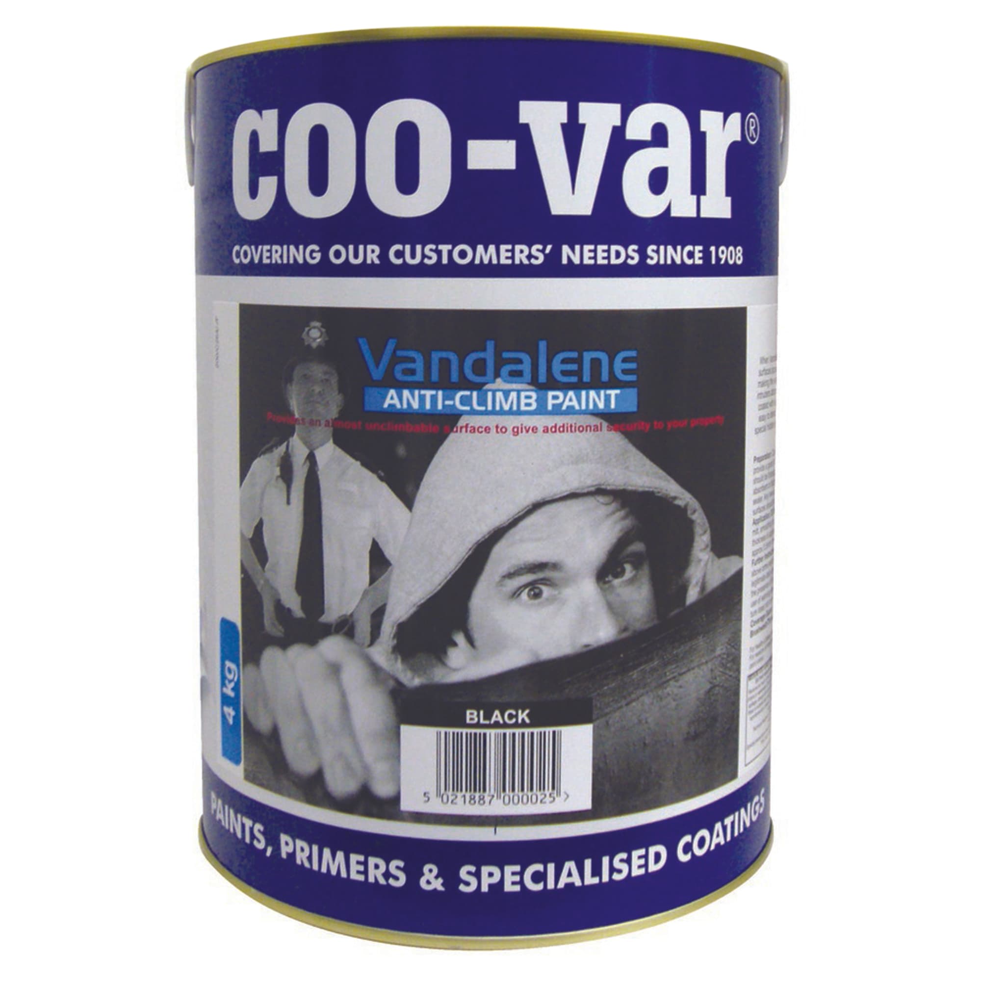 COO-VAR Vandalene Anti-climb Paint Black 4kg