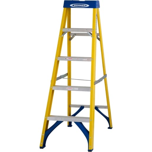Werner 7160518 5 Tread Fibreglass Swingback Steps
