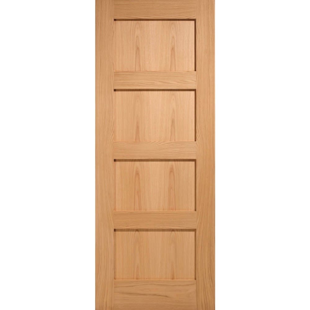 Lpd Oak Shaker 4 Panel Pre Finished Door 1981 x 610 x 35mm