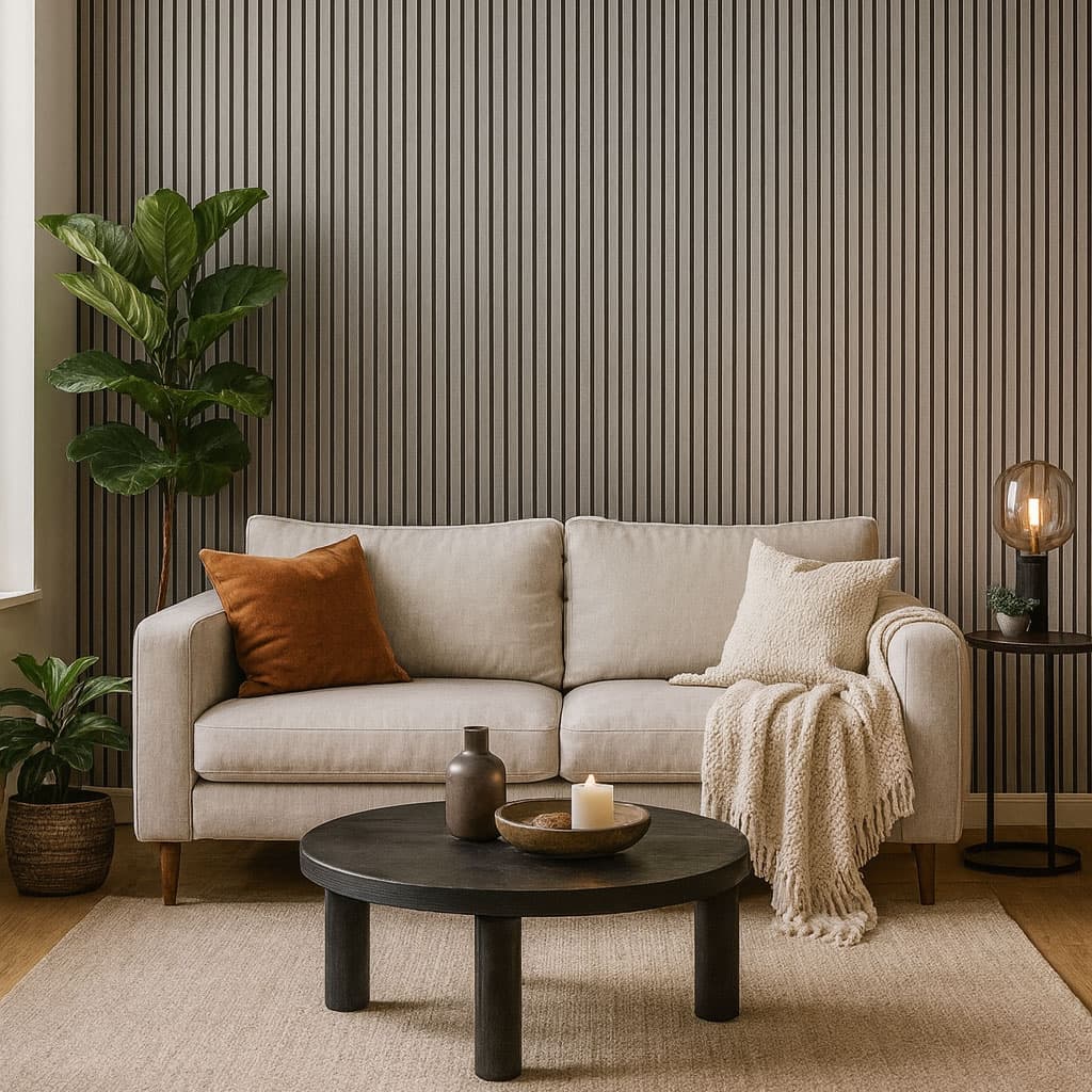 Acoustic Slat Wall Panel Ash Grey