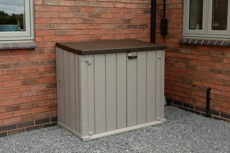 Large Garden Storage Box - 3'7" x 4'3" Grey