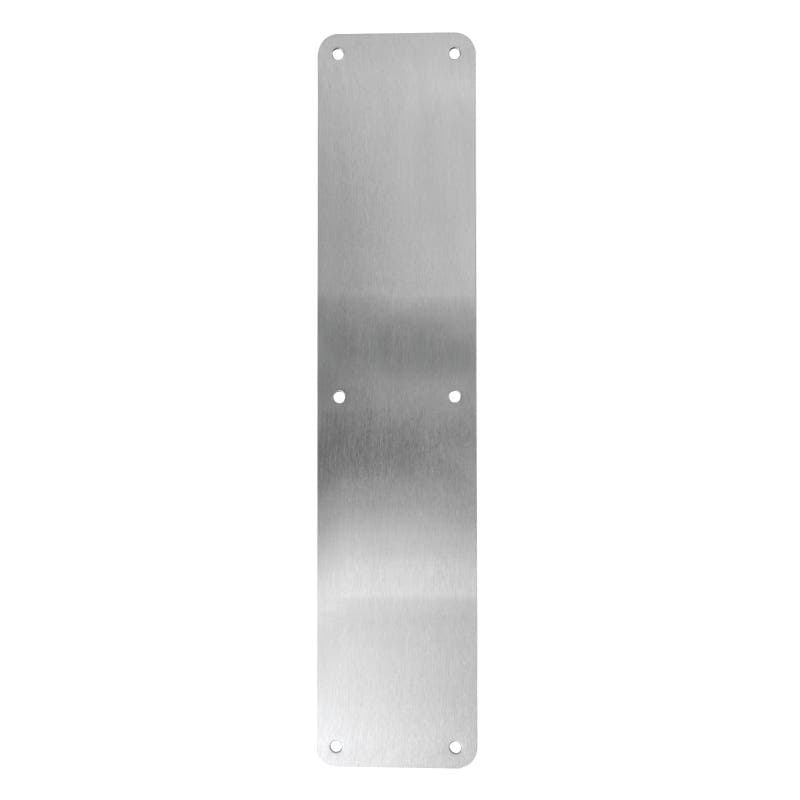 FD30 Fire Door Push Plate - 350mm x 75mm - Satin Stainless Steel