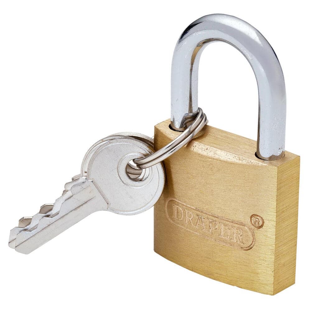 Draper Brass Cylinder Padlock 30Mm each 1 21726
