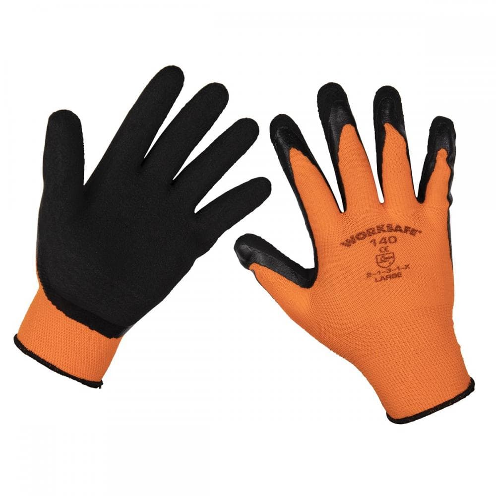 Sealey 9140L Foam Latex Gloves (Large) - Pair