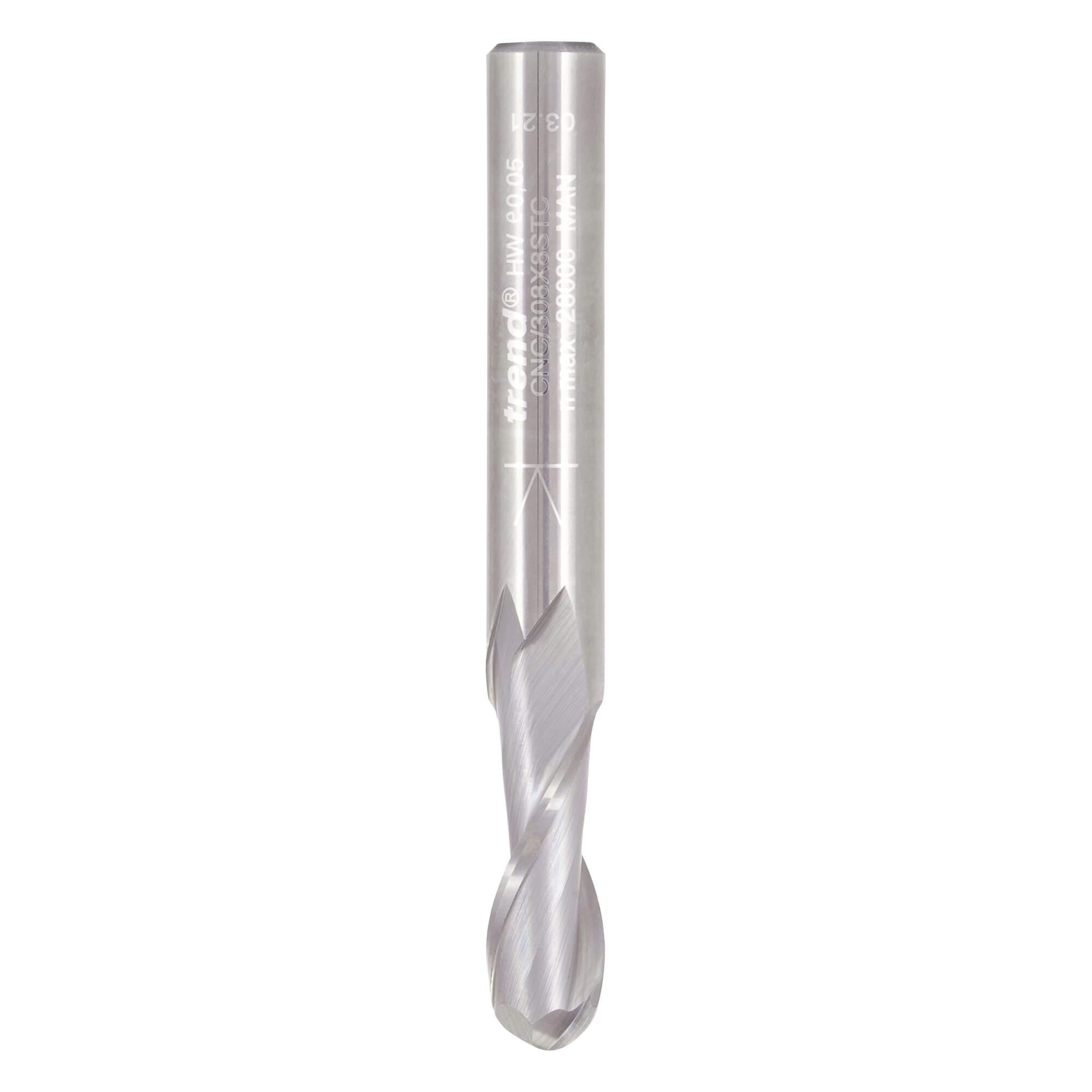 Trend Bullnose Spiral Up-Cut 8Mm Diameter Pk 1 CNC/308X8STC
