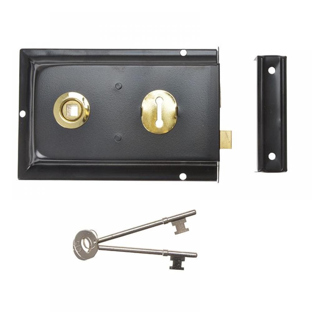 Yale Locks 60334305078 P334 Rim Lock Black Finish 156 X 104Mm Visi