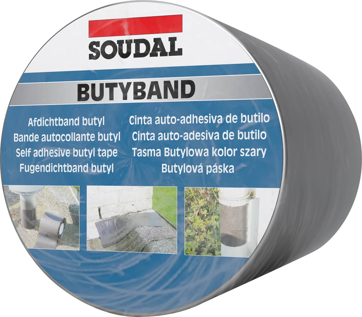 Soudal Butyband Butyl Flashing Tape Aluminium 10M 111085