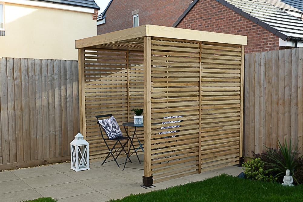 Forest Garden Modular Pergola with 3 Side Panel Pack