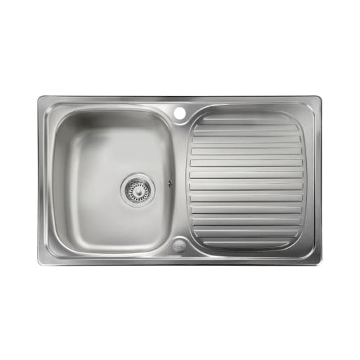 Rangemaster Leisure Linear Compact 1 Bowl Inset Stainless Steel Kitchen Sink