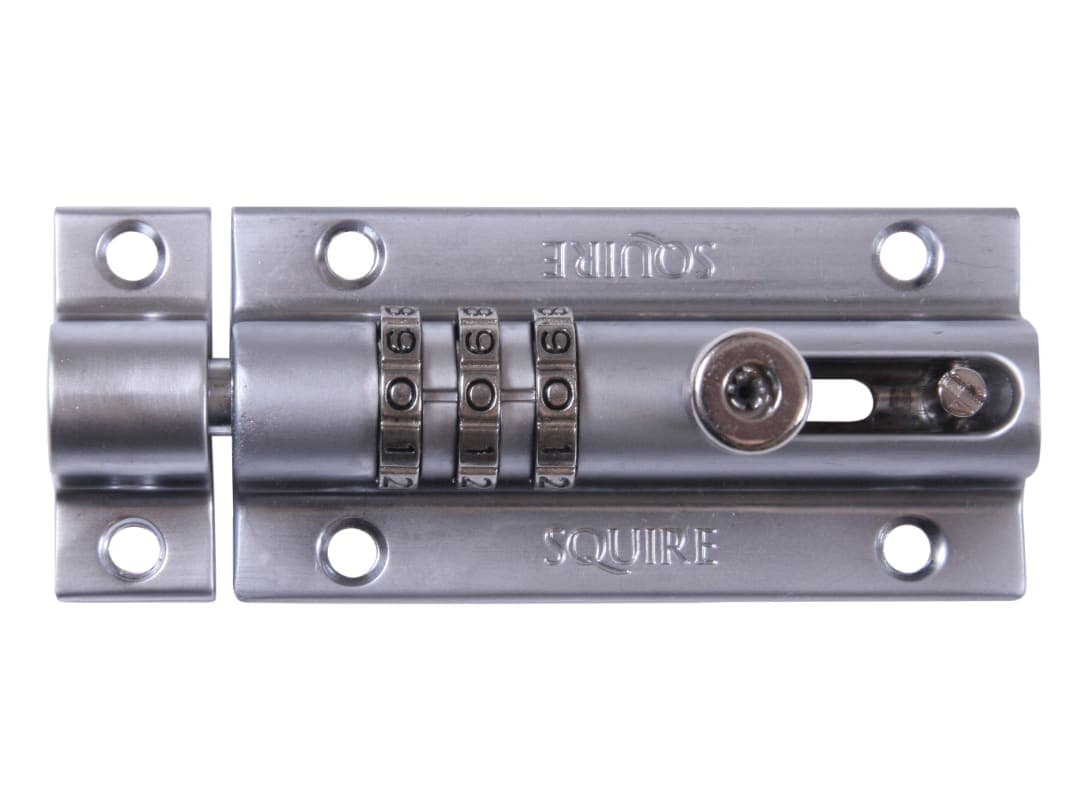 Squire CombiBolt 3 Re-Codable Locking Bolt Chrome 92mm COMBI 3CH