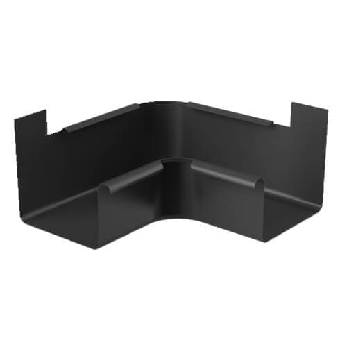 Square Steel Gutter Internal Corner - 125mm Graphite