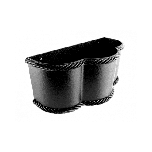Cast Aluminium Round Gemina Hopper - 63mm PPC Finish Black (9005 Leatherette)