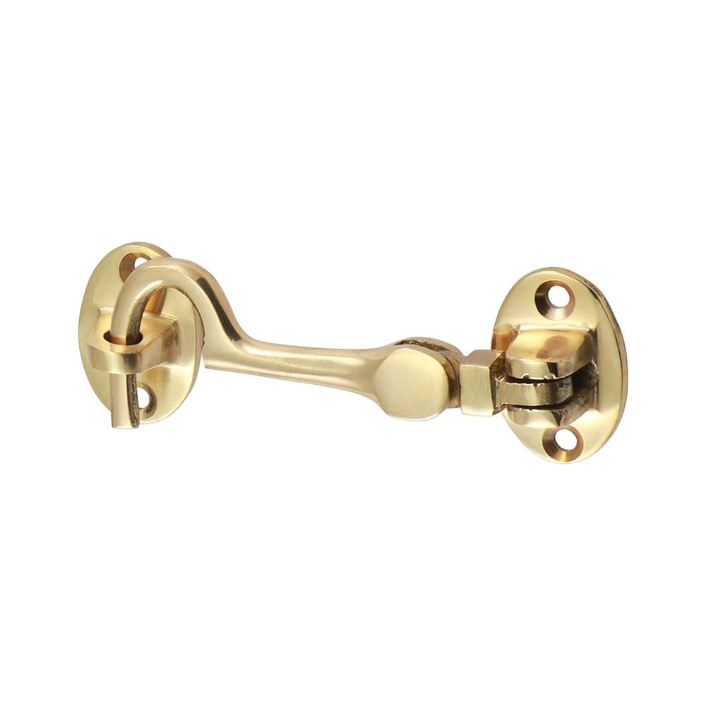 Timco 200495 Cabin Hook - Polished Brass 75Mm Bag 1