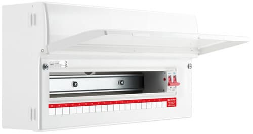 Metal Consumer Unit 11 Way With 100A Main Switch 2 X 63A Type A 30Ma Rcd 10 X Mcbfts 1 X Spd 1 X 32A Mcb CFUDP16611ASPD-01