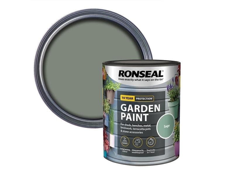 Ronseal 37395 Garden Paint Sage 750Ml