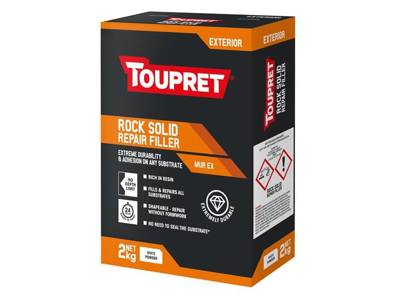 Toupret TTMUX02GB Exterior Rock Solid Repair Filler 2Kg