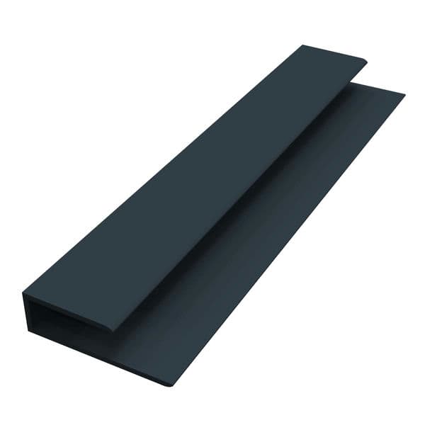 Anthracite Grey Smooth Soffit J Trim - 5mtr