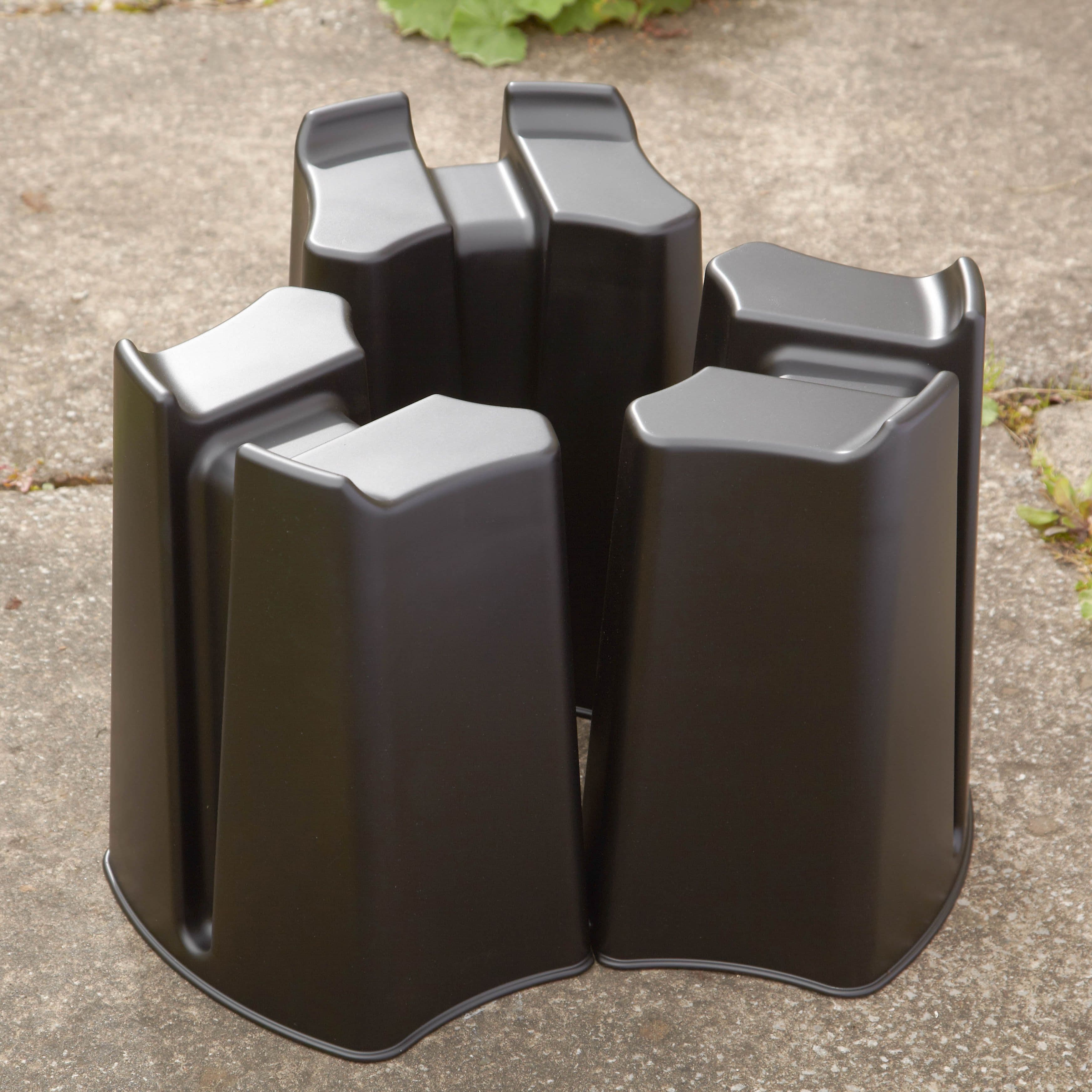 Multi Piece Black Water Butt Stand for the 100L Rainsaver Water Butt Recycled & Recyclable Plastic Straights Manufacturing
