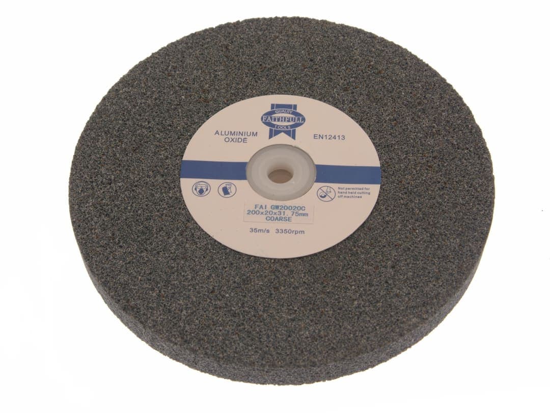 Faithfull General Purpose Grinding Wheel 200 x 20mm Coarse Alox FAIGW20020C