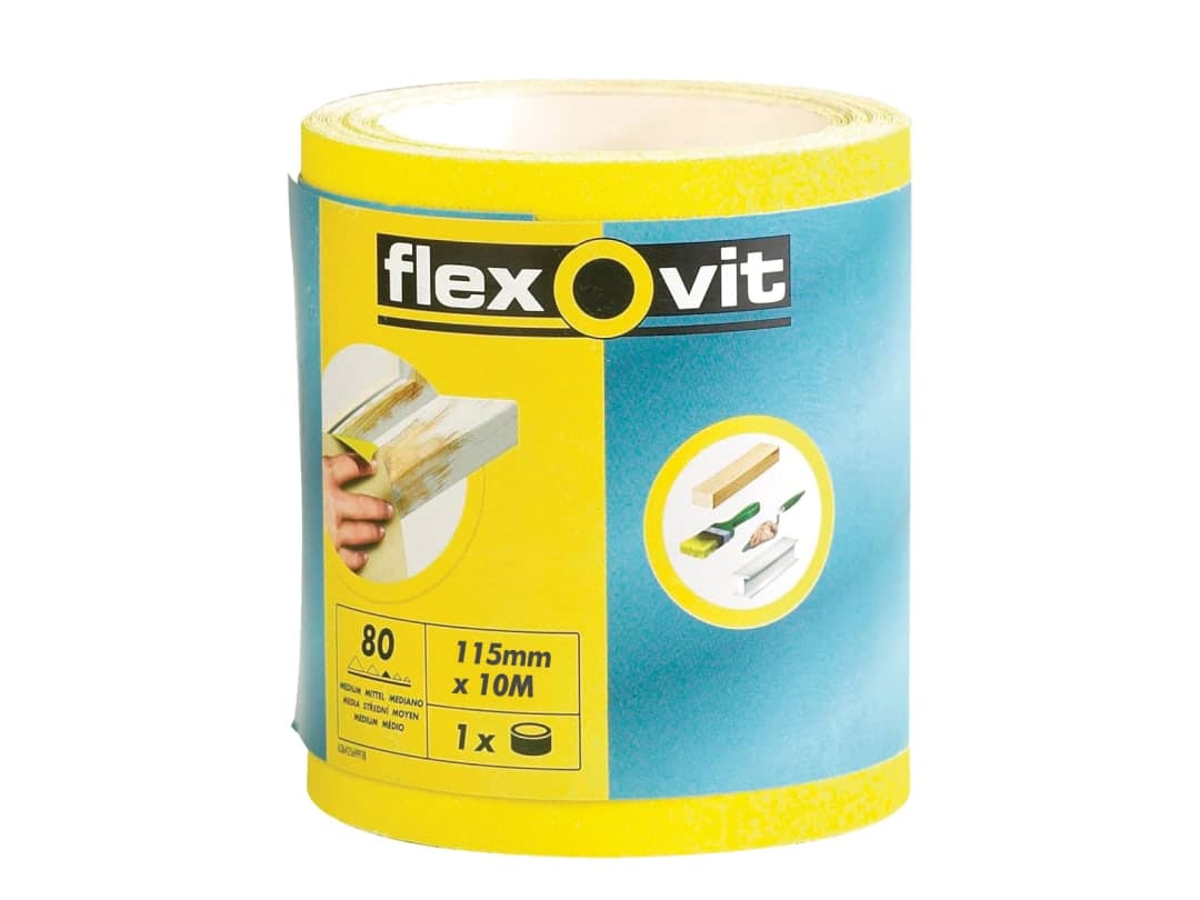 Flexovit High Performance Sanding Roll 115mm x 5m Coarse 60G 66261104056