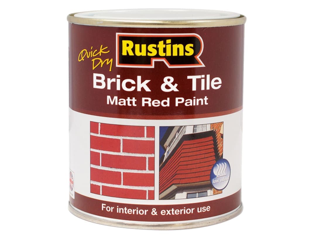 Rustins Brick & Tile Paint Matt Red 500ml BRITW500