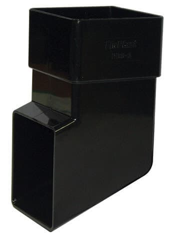 FloPlast Square Downpipe Shoe - 65mm Black