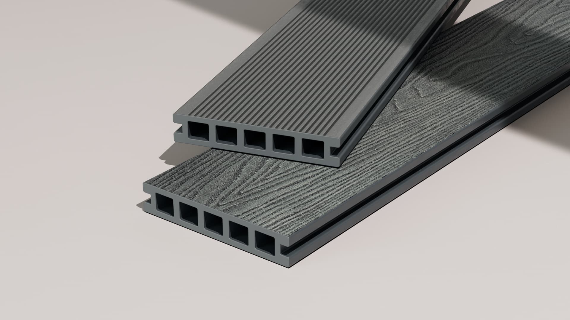 4m Fossil – Mid Grey Composite Decking – HR Dek 140
