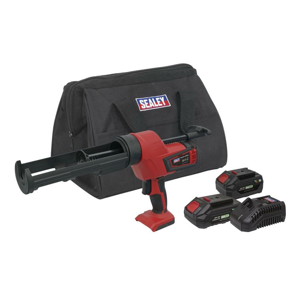 Sealey CP20VCGKIT Cordless 20V Sv20 Series 310Ml Caulking Gun Kit- 2 Batteries