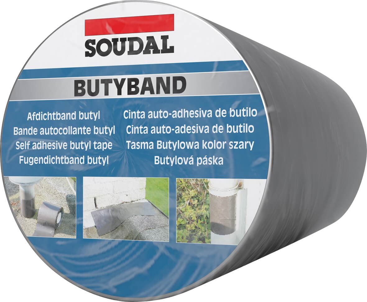 Soudal Butyband Butyl Flashing Tape Aluminium 10M 111086