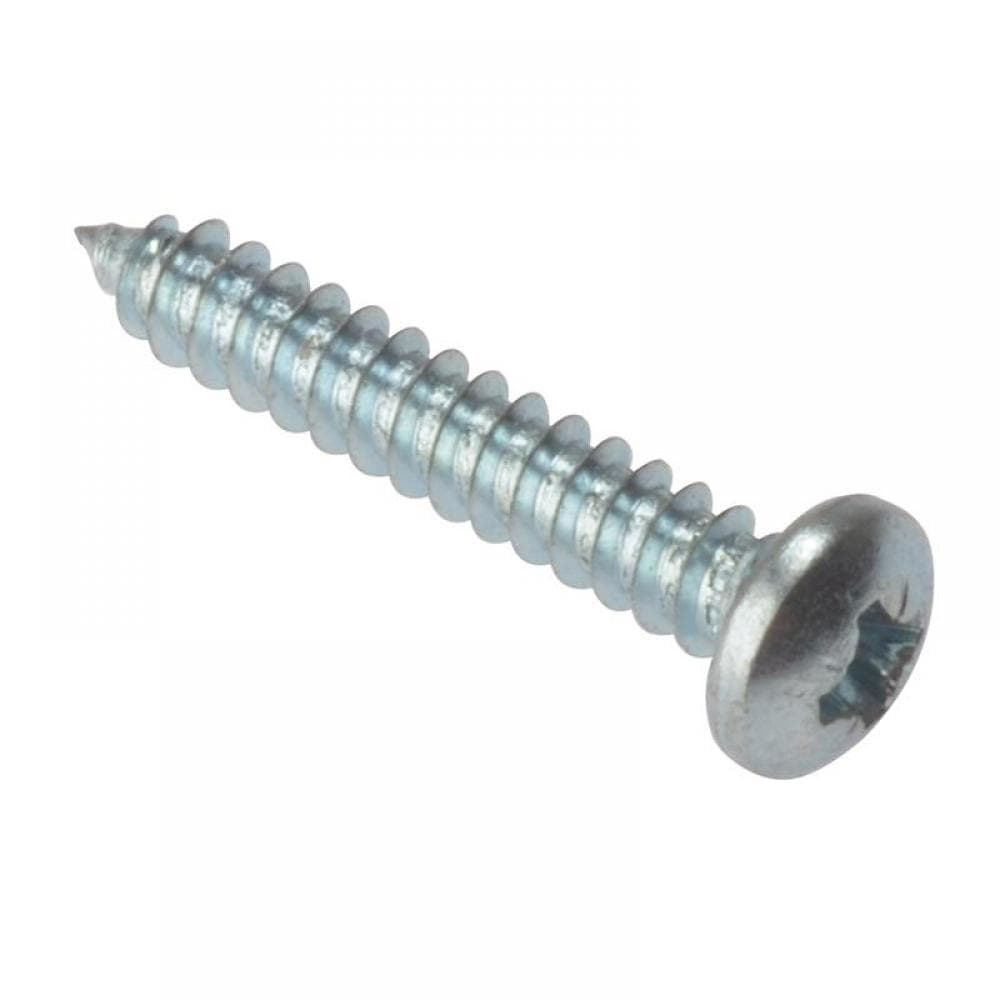 Forgefix STPP128ZP Self-Tapping Screw Pozi Compatible Pan Head Zp 1/2In X 8 Box 200