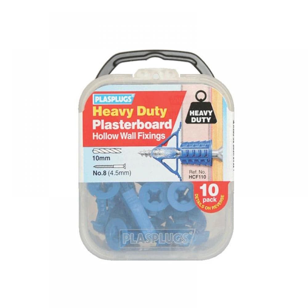 Plasplugs HCF110 Hcf110 Heavy-Duty Plasterboard Fixings Pack Of 10
