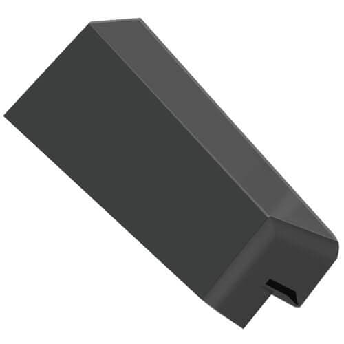 Dark Grey Smooth Fascia Double End Corner Trim - 600mm