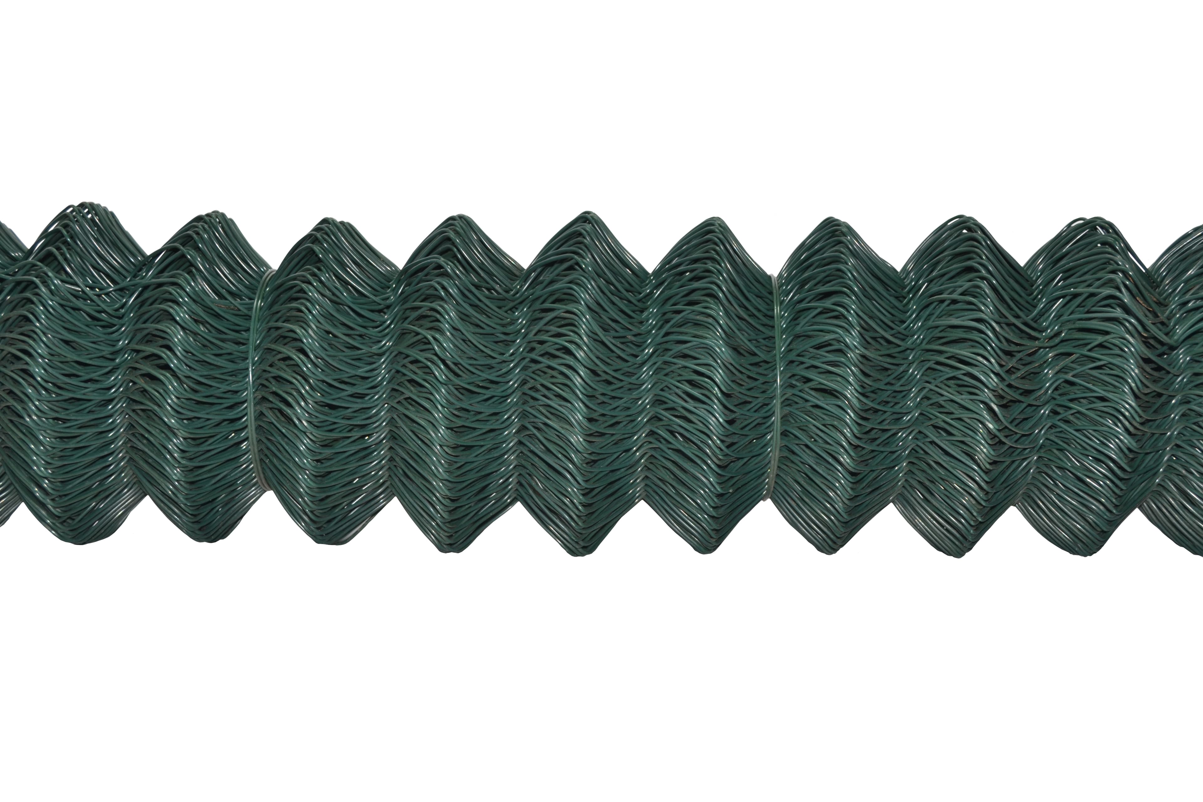 4TRADE Green Plastic Coated Chainlink Fence 25m x 1200mm x 50mm x 2.5mm