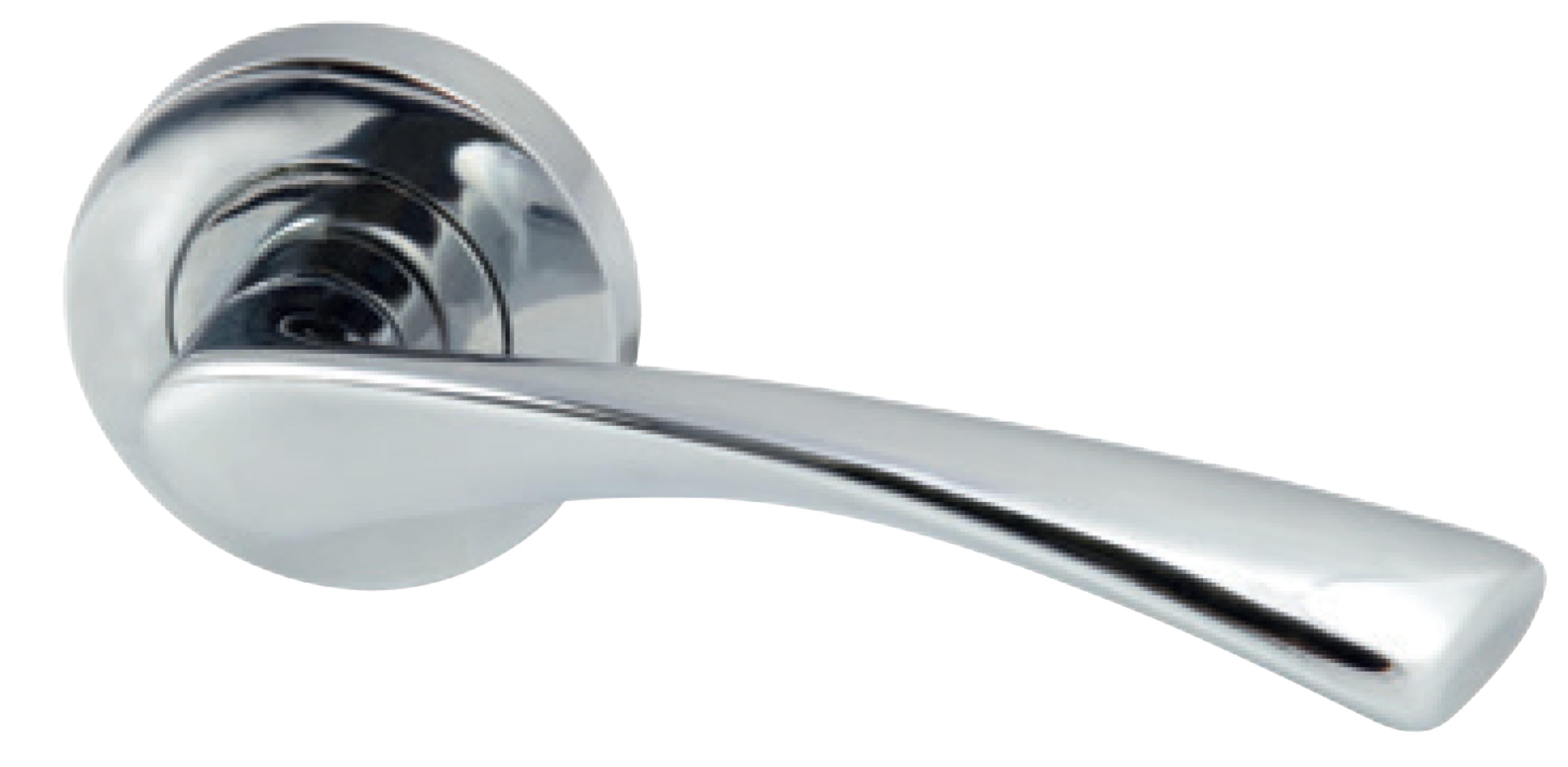 Hafele Olton Lever On Rose Handle Polished Chrome