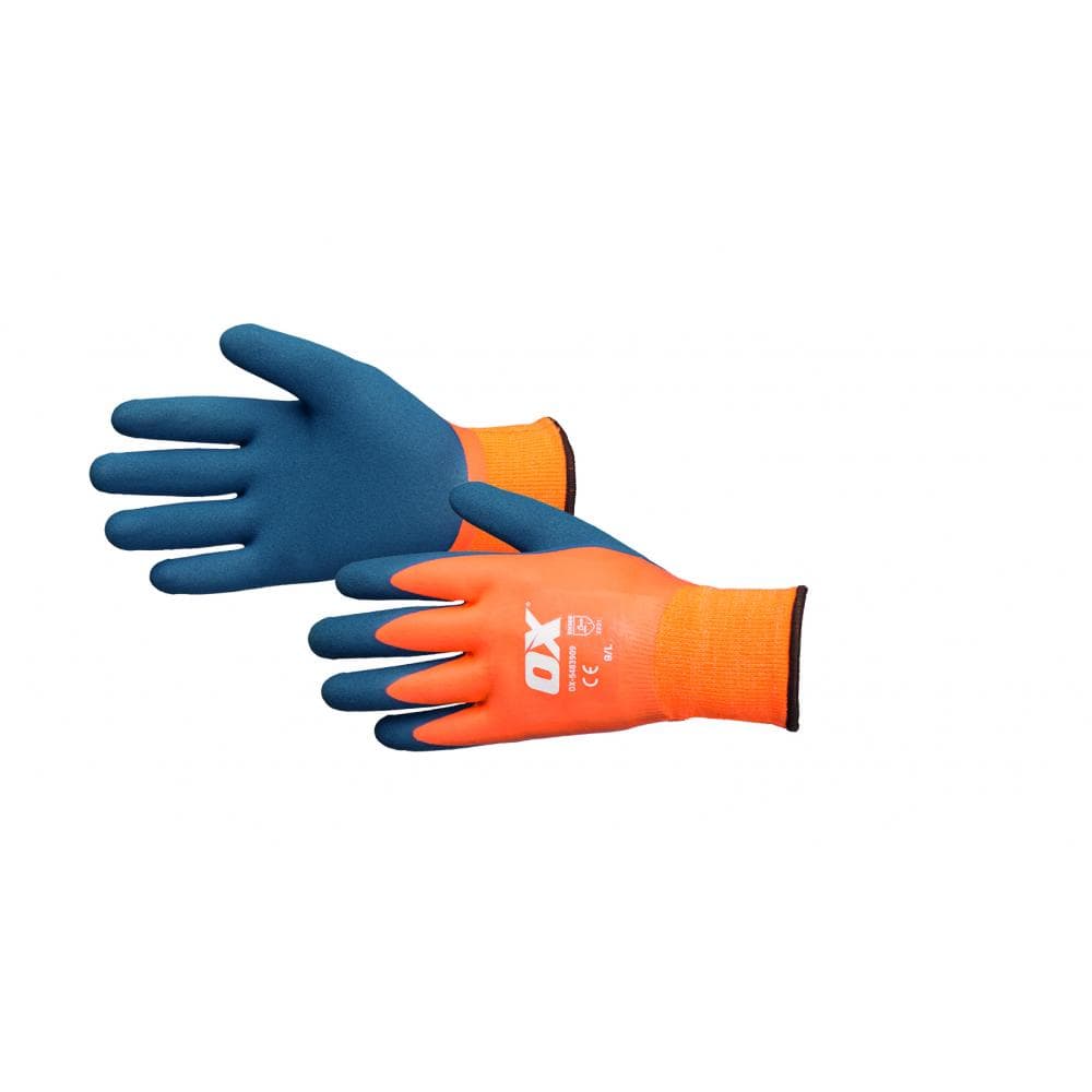 Ox Tools OX-S483910 Ox Waterproof Thermal Latex Glove Size 10 / Xl EA