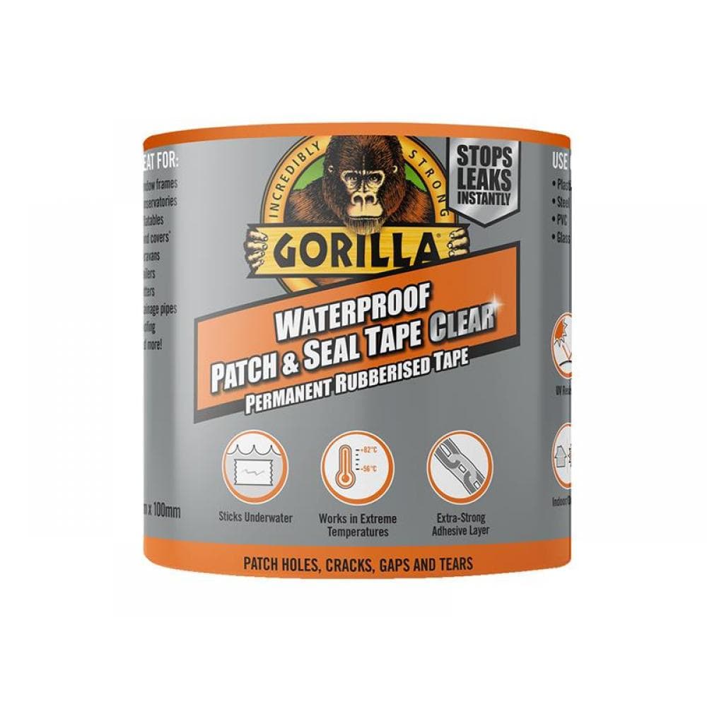 Gorilla Glue 3044751 Gorilla® Waterproof Patch & Seal Tape 100Mm X 2.4M Clear