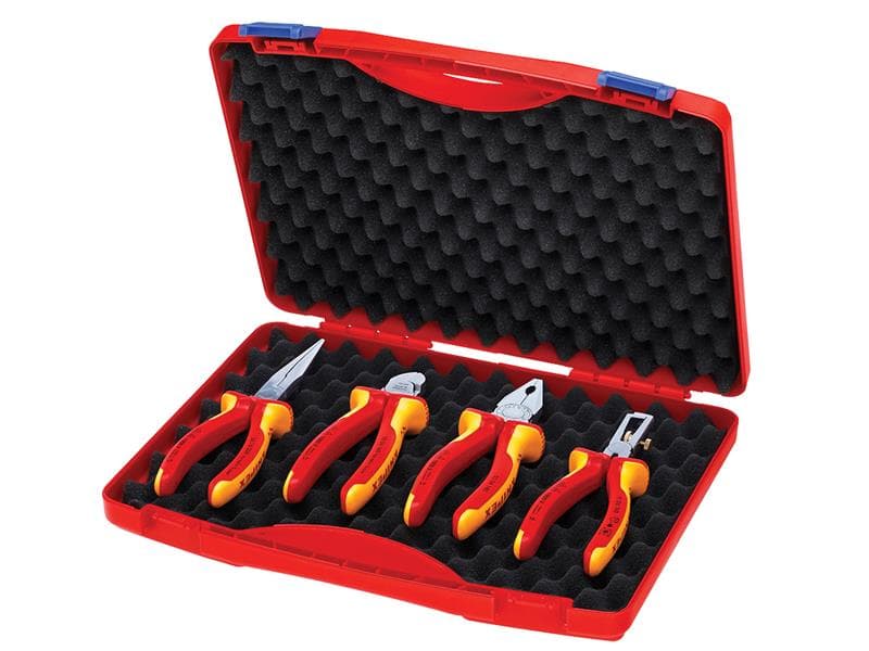 Knipex 00 20 15 Vde Pliers Set In Case 4 Piece