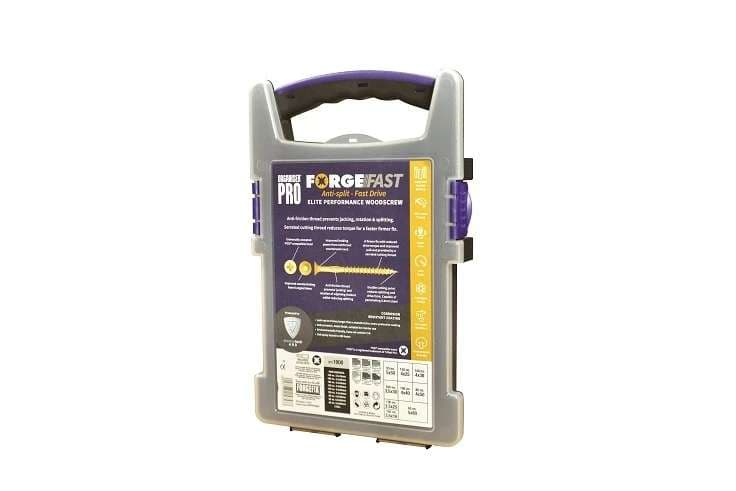 Forgefast OPFFP1000Y Elite Fast-Start Woodscrews - Organiser Pro - Assorted (Kit Of 1000)