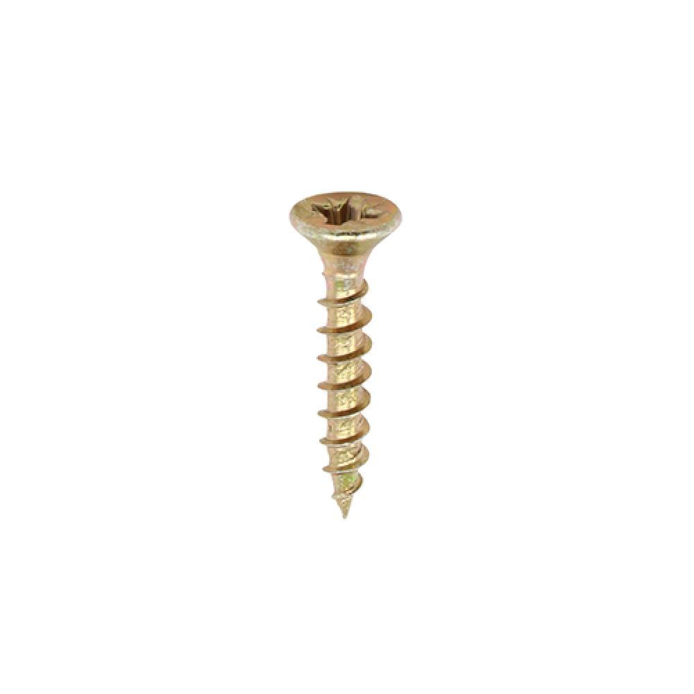 Timco 30016CLAF Classic Multi-Purpose Screws - Pz - Double Countersunk - Yellow 3.0 X 16 Box 200