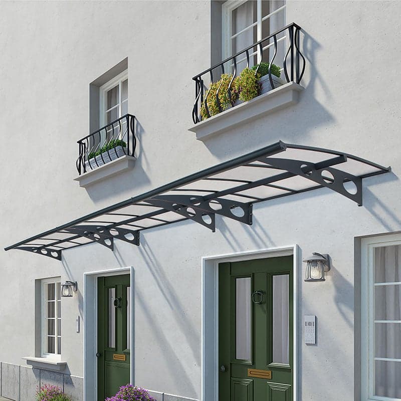 22â x 4â7 Palram Canopia Herald 6690 Grey Mist Large Door Canopy (6.71m x 1.39m)