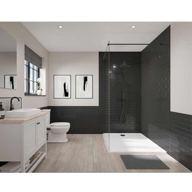 Compact Composite Horizontal Wall Panel - 1220mm x 2440mm x 3mm - Black Gloss