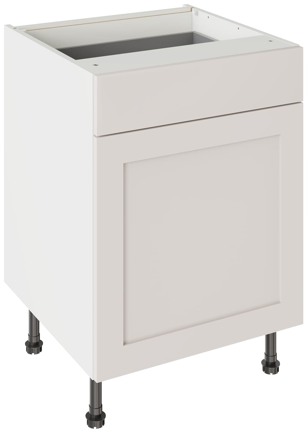 Flatpack 600 Drawerline Base Cabinet Shaker Ultra Matt Light Grey