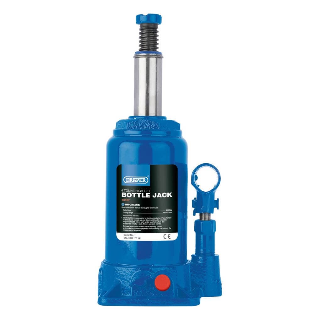 Draper 13107 High Lift Hydraulic Bottle Jack 4 Tonne each