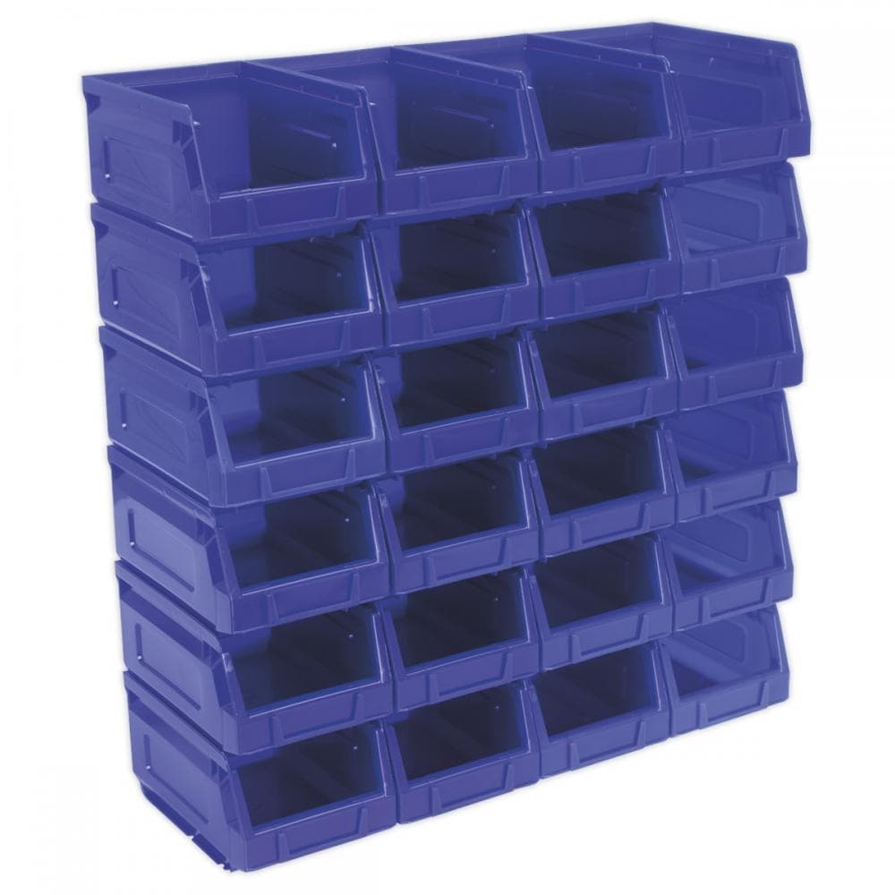 Sealey TPS224B Plastic Storage Bin 105 X 165 X 85Mm - Blue Pack Of 24