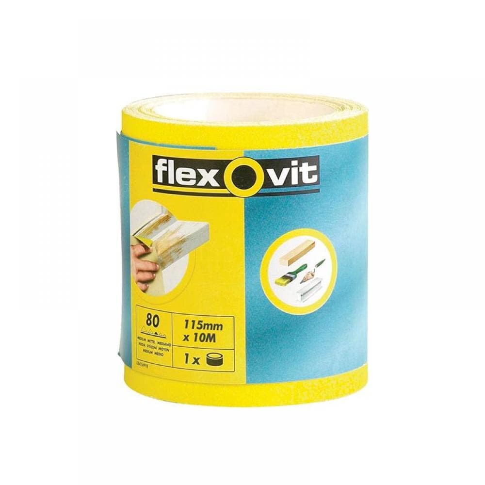 Flexovit 66261104027 High Performance Sanding Roll 115Mm X 10M Extra Coarse 40G