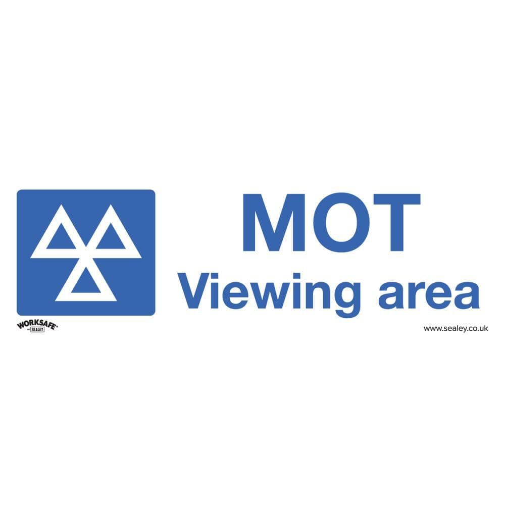 Sealey SS50V1 Warning Safety Sign - Mot Viewing Area - Self-Adhesive Vinyl